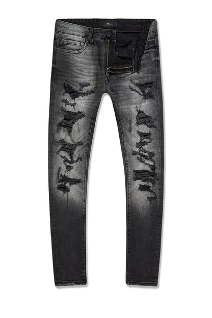 Jordan Craig Alkaline Denim Slim Taper Fit Jeans (Black Shadow)