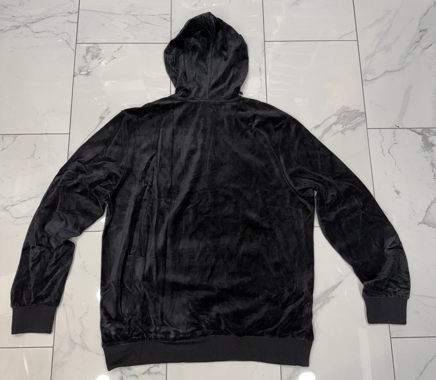 Half Zip Velour Fila Hoody (Black) U