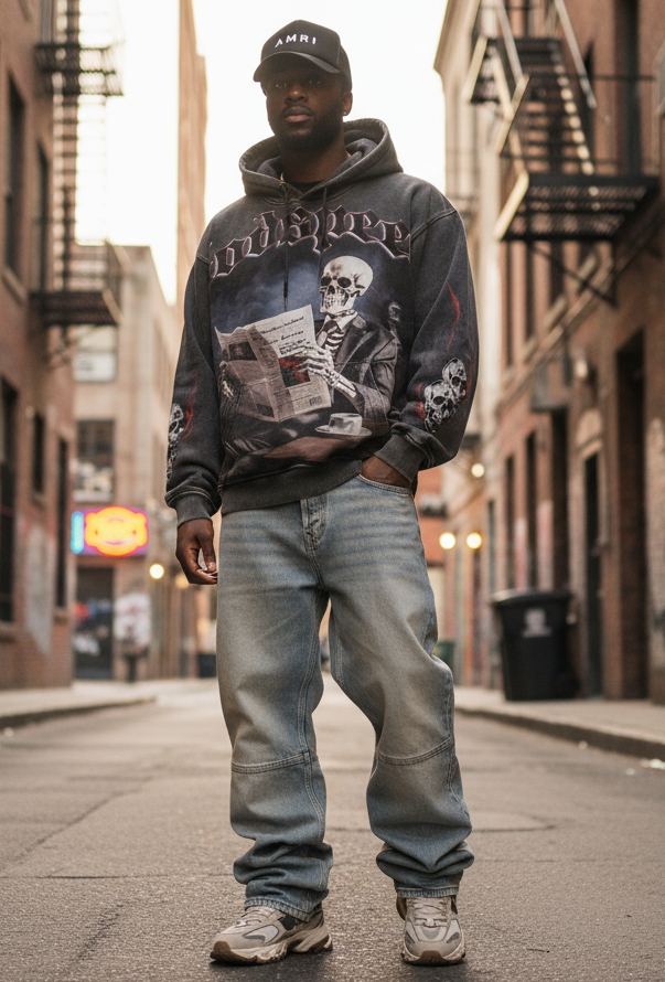 Godspeed Black Monday Hoodie (Grey Wash)