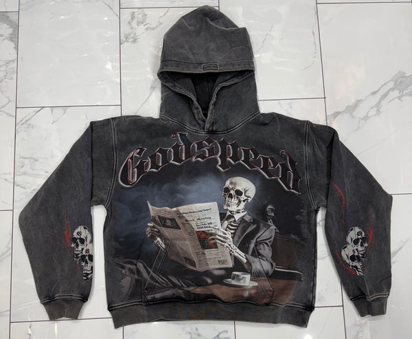 Godspeed Black Monday Hoodie (Grey Wash)