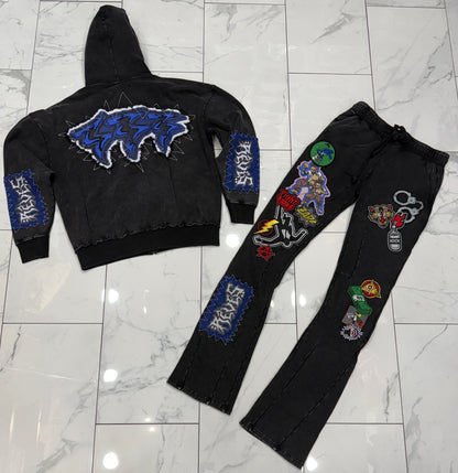 Hudson Patch Zip Stacked Fit Sweatsuit U