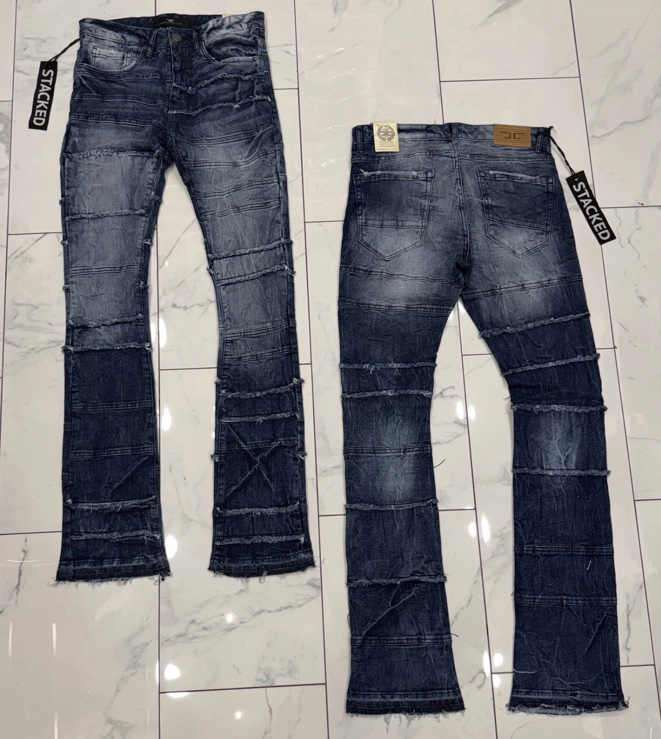 Jordan Craig Martin Fit Stacked Denim Jeans (Deep Blue)