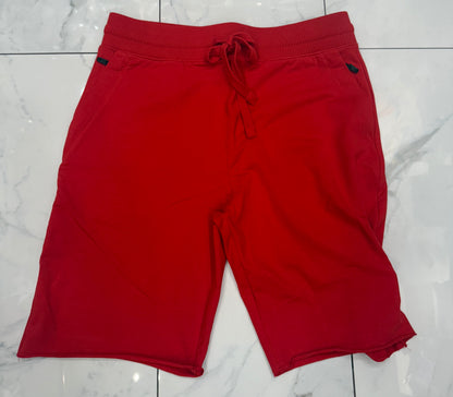 Jordan Craig French Terry Zippered Pocket Shorts (Red) U