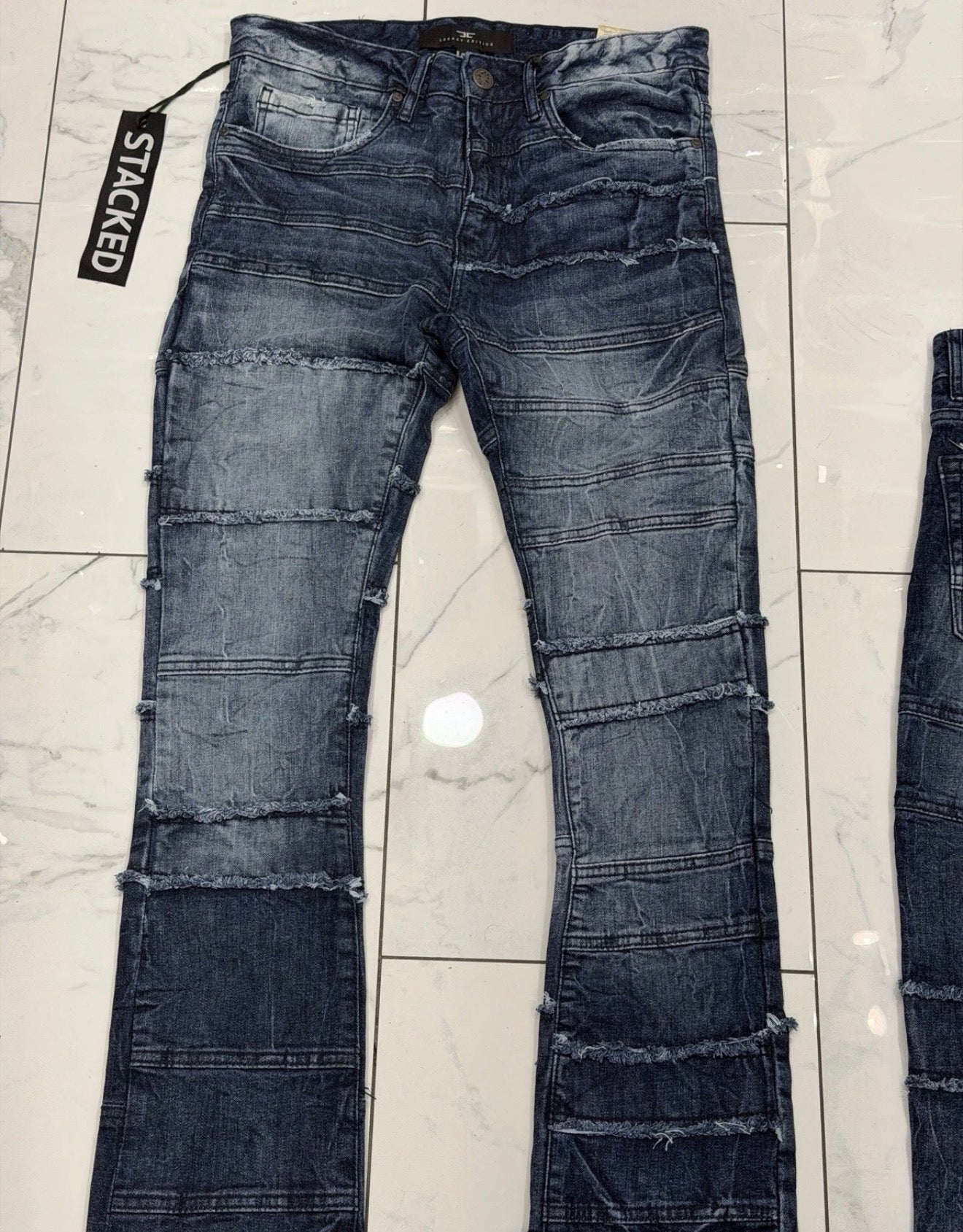 Jordan Craig Martin Fit Stacked Denim Jeans (Deep Blue)