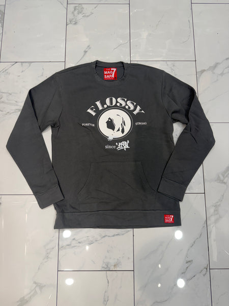 Burgundy Flossy Crewneck