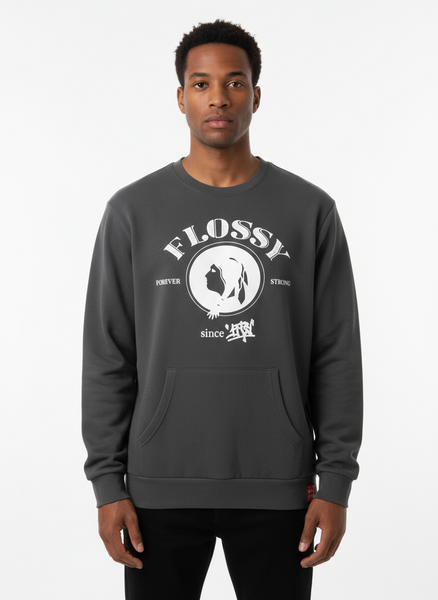 Burgundy Flossy Crewneck