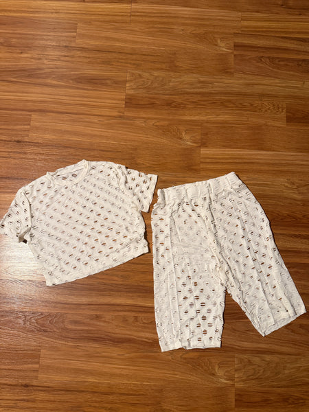 “Holes To Heaven” Sexy Short Set (Read Description) U