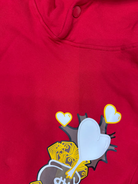 Hudson Love Kills Money Red Sweatsuit U