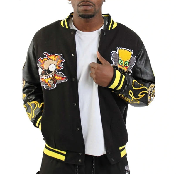 Maison des Rois x Hudson Bart Simpson Varsity Jacket