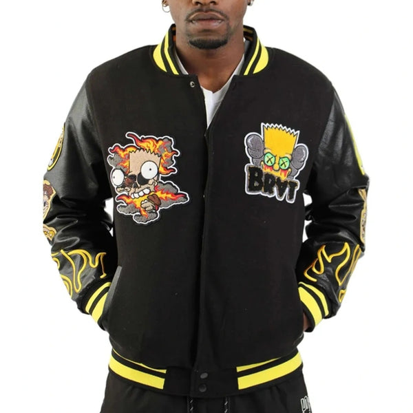 Maison des Rois x Hudson Bart Simpson Varsity Jacket