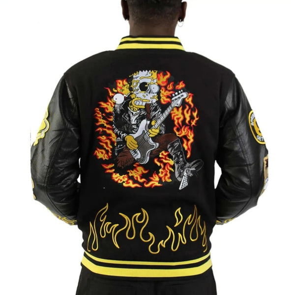 Maison des Rois x Hudson Bart Simpson Varsity Jacket
