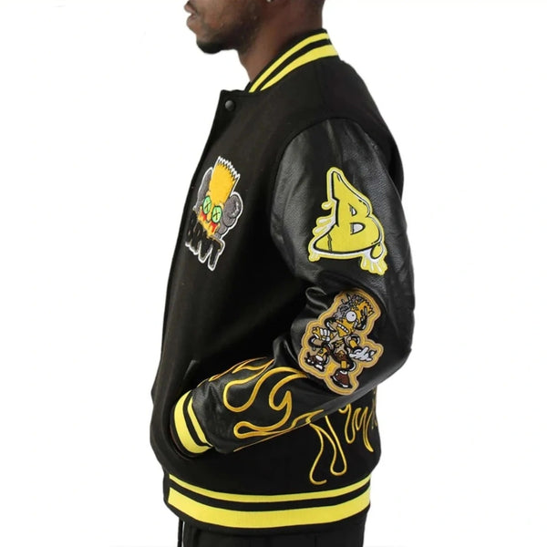 Maison des Rois x Hudson Bart Simpson Varsity Jacket