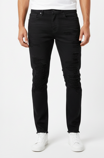 Jordan Craig Ross Fit Skinny Fit Jet Black Paradise Jeans U