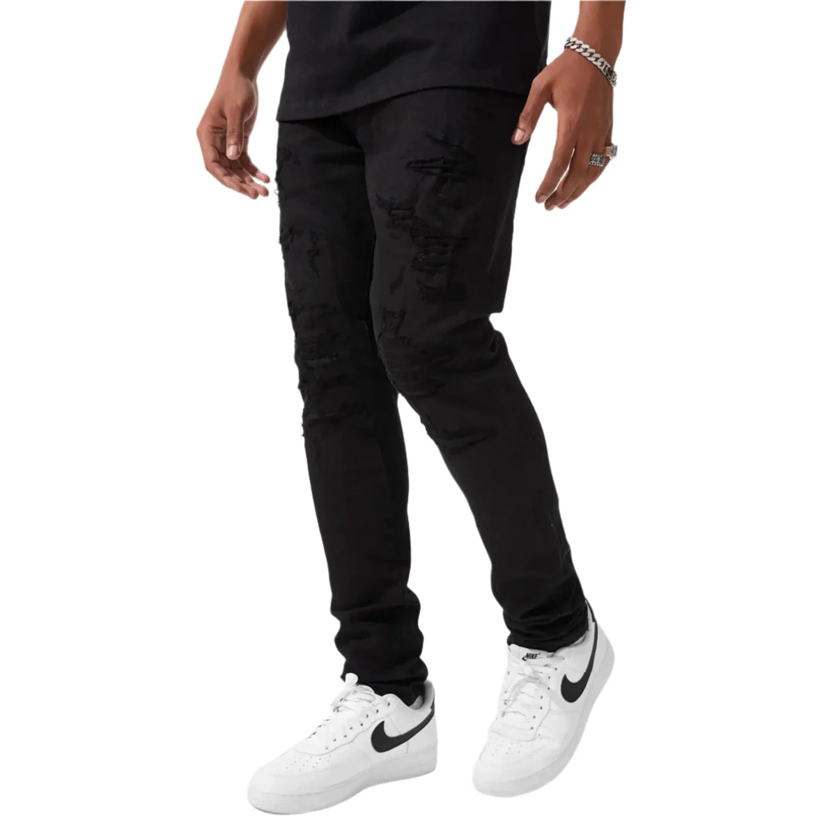 Jordan Craig Sean Fit Slim Fit Tapered Jet Black Jeans