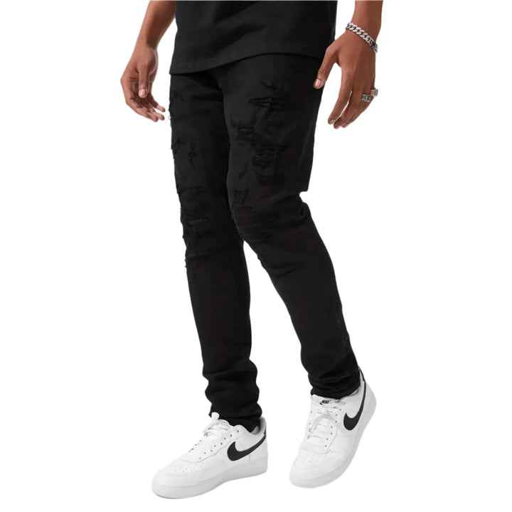 Jordan Craig Sean Fit Slim Fit Tapered Jet Black Jeans U