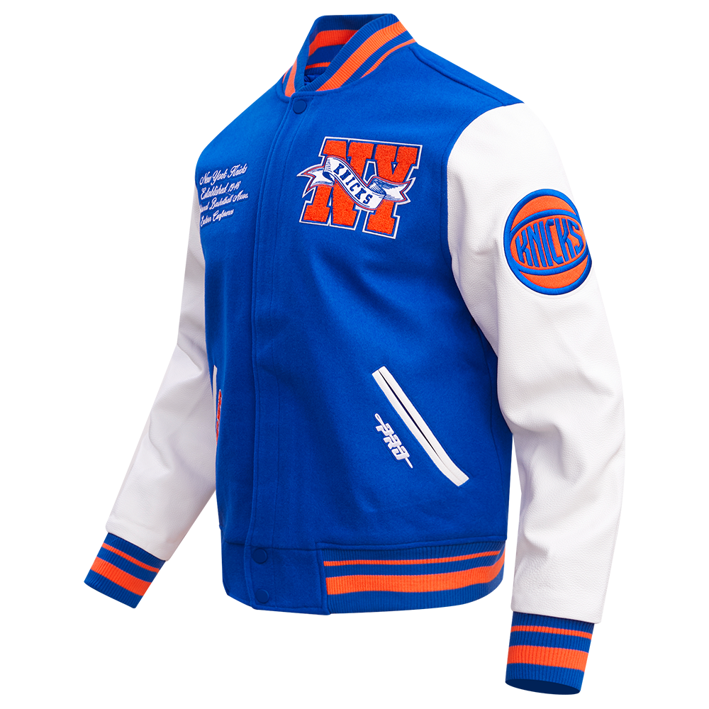 Pro Standard New York Knicks  Team Pennants Varsity Jacket (READ DESCRIPTION)