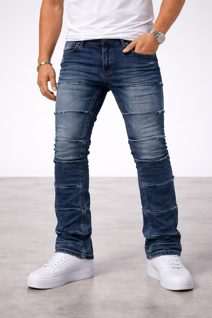 Jordan Craig Martin Fit Stacked Denim Jeans (Deep Blue)
