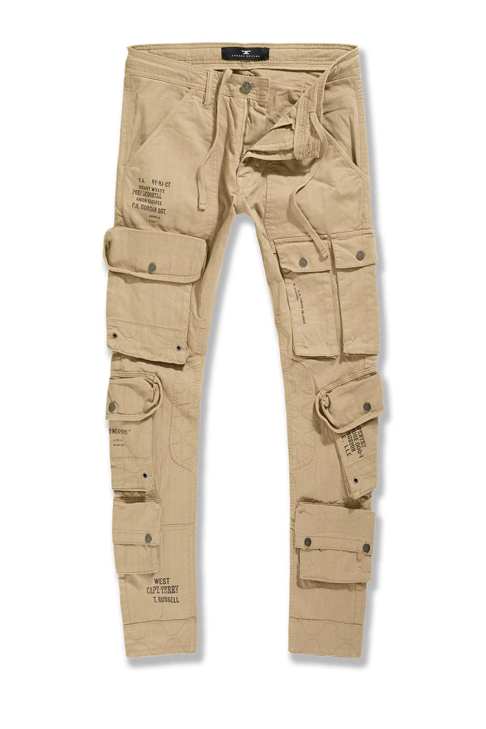 Jordan Craig Defcon Slim Tapered Fit Khaki Cargo Pants