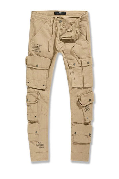 Jordan Craig Defcon Slim Tapered Fit Khaki Cargo Pants