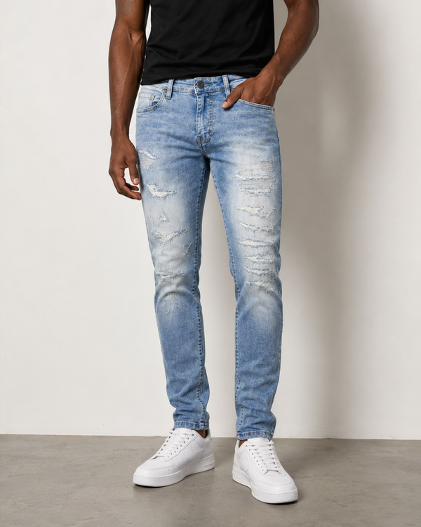 Jordan Craig Ross Fit Skinny Fit Jeans (Ice Blue)