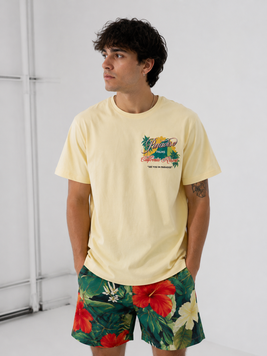 Jordan Craig x See You In Paradise Graphic Paradise Palms T-Shirt (Tropical)