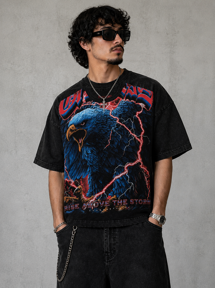 Chosen Rise Above The Storm Vintage Washed Boxy T-Shirt