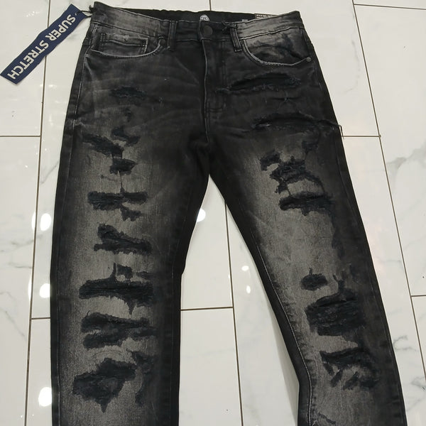 Jordan Craig Sean Slim Taper Fit Elmhurst Denim Jeans (Black Shadow)