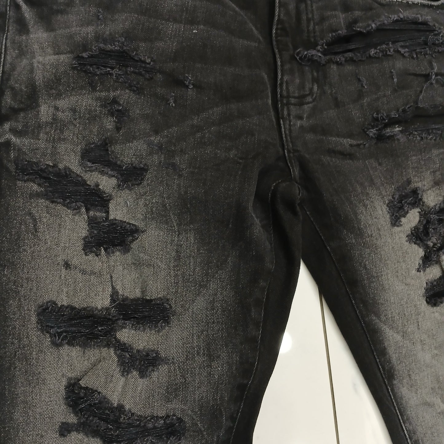 Jordan Craig Sean Slim Taper Fit Elmhurst Denim Jeans (Black Shadow) U