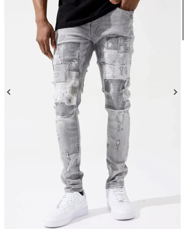 Jordan Craig Sean Fit Dreamweaver Denim  Super Stretch Jeans (Arctic Grey)U