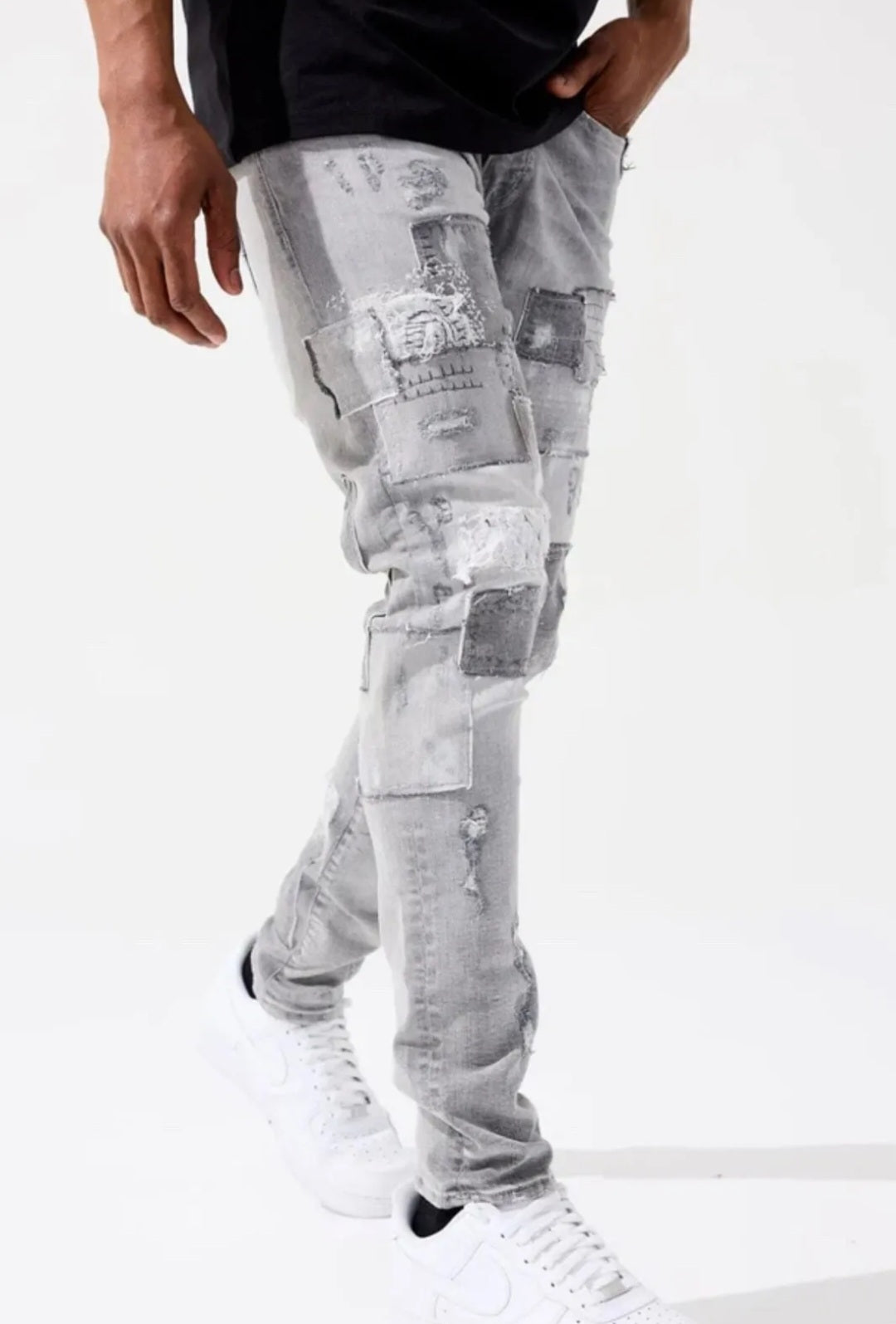 Jordan Craig Sean Fit Dreamweaver Denim  Super Stretch Jeans (Arctic Grey)U