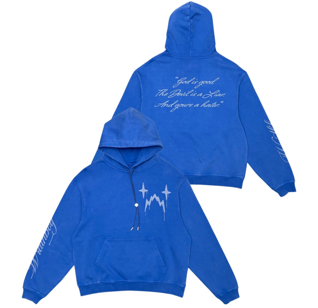 Wrathboy Hater Ghost Heavyweight Hoodie (Royal Blue) U
