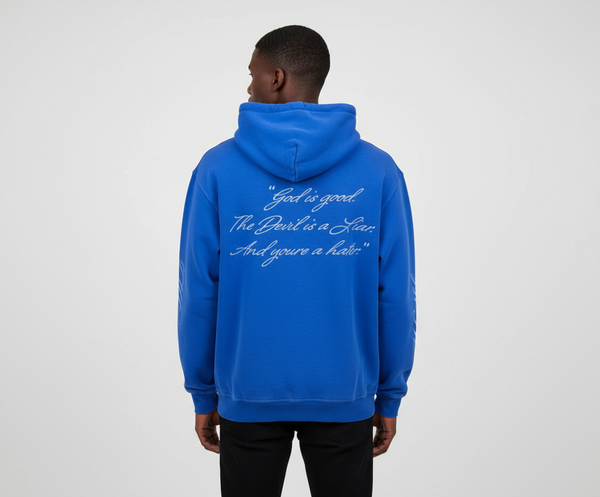 Wrathboy Hater Ghost Heavyweight Hoodie (Royal Blue)