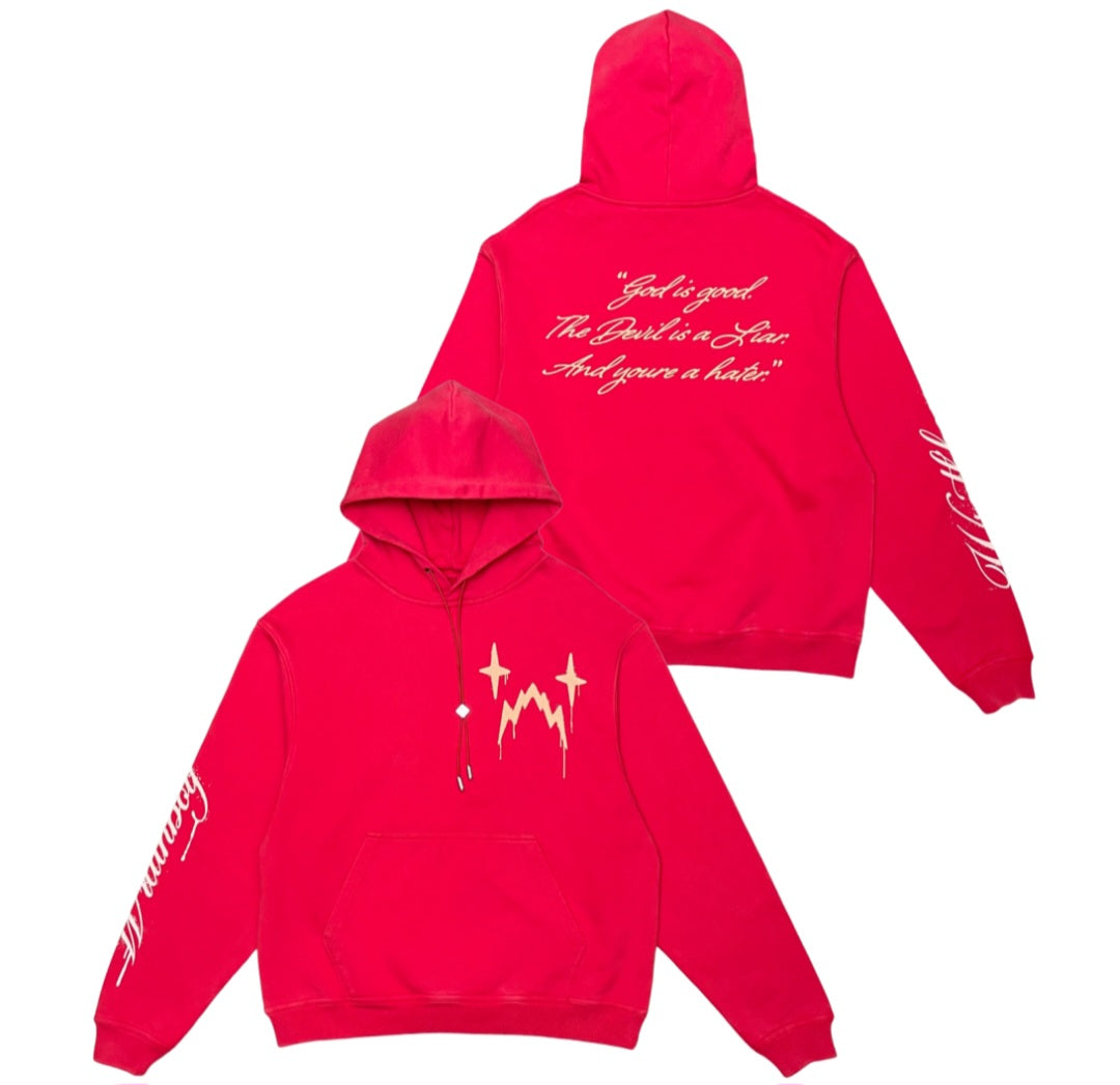 Wrathboy Hater Ghost Heavyweight Hoodie (Red) U