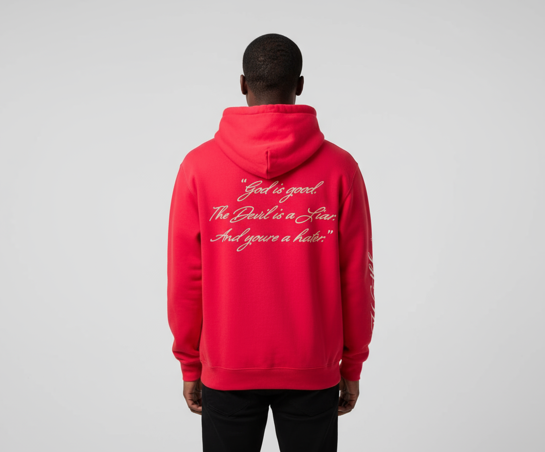 Wrathboy Hater Ghost Heavyweight Hoodie (Red) U