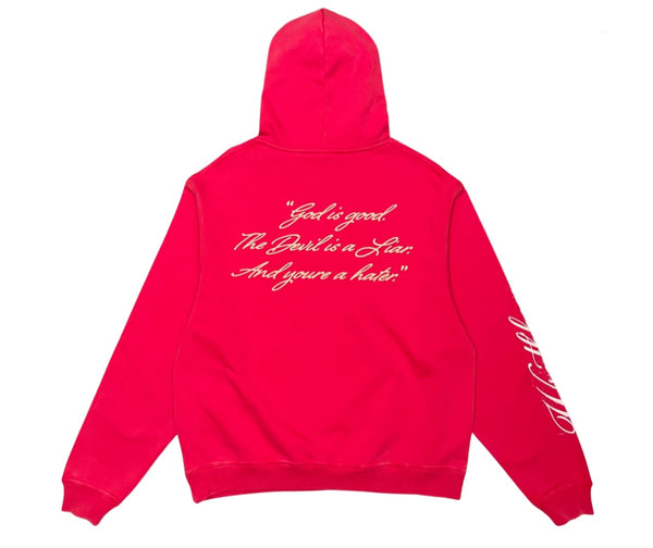 Wrathboy Hater Ghost Heavyweight Hoodie (Red)