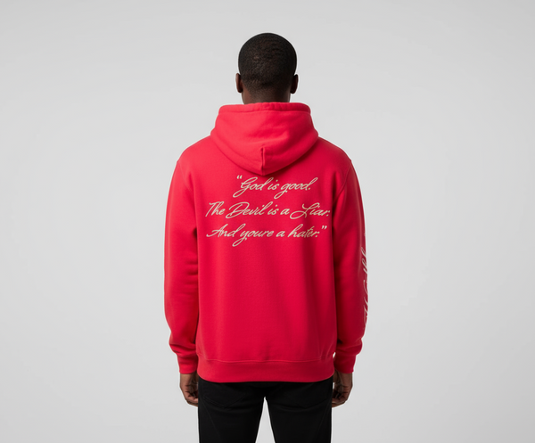 Wrathboy Hater Ghost Heavyweight Hoodie (Red)