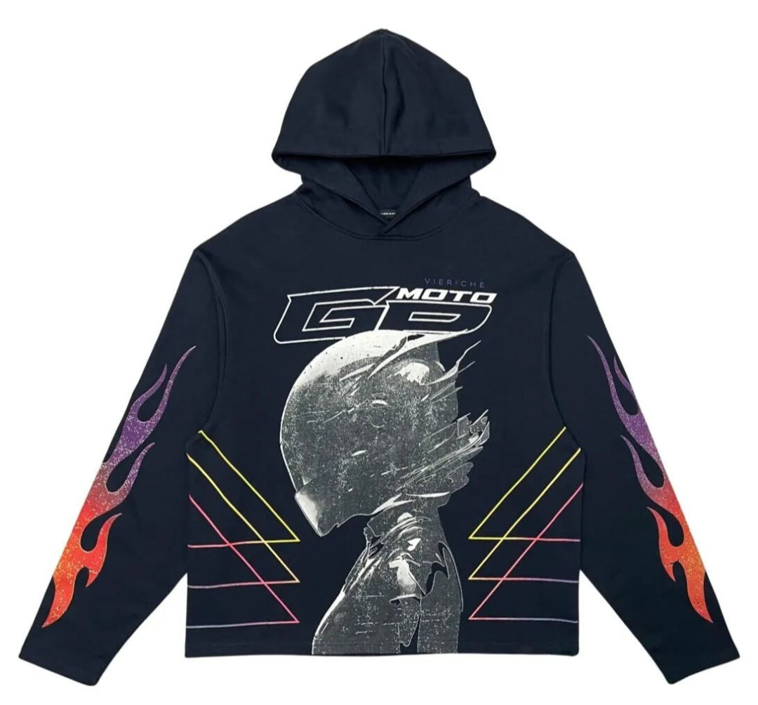 Vie Riche Moto GPS Hoodie w/Patches U