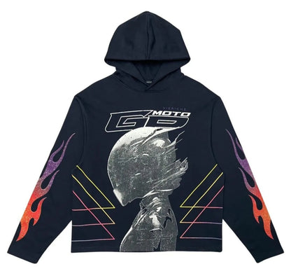 Vie Riche Moto GPS Hoodie w/Patches U