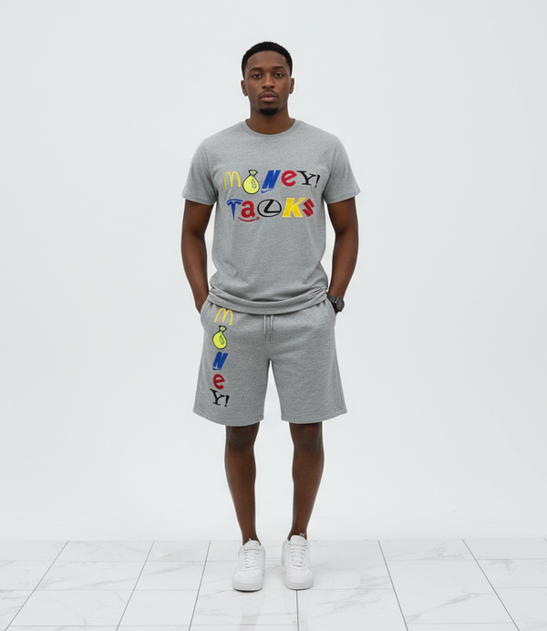 Vault “Money Talks” Embroidered Short Set U