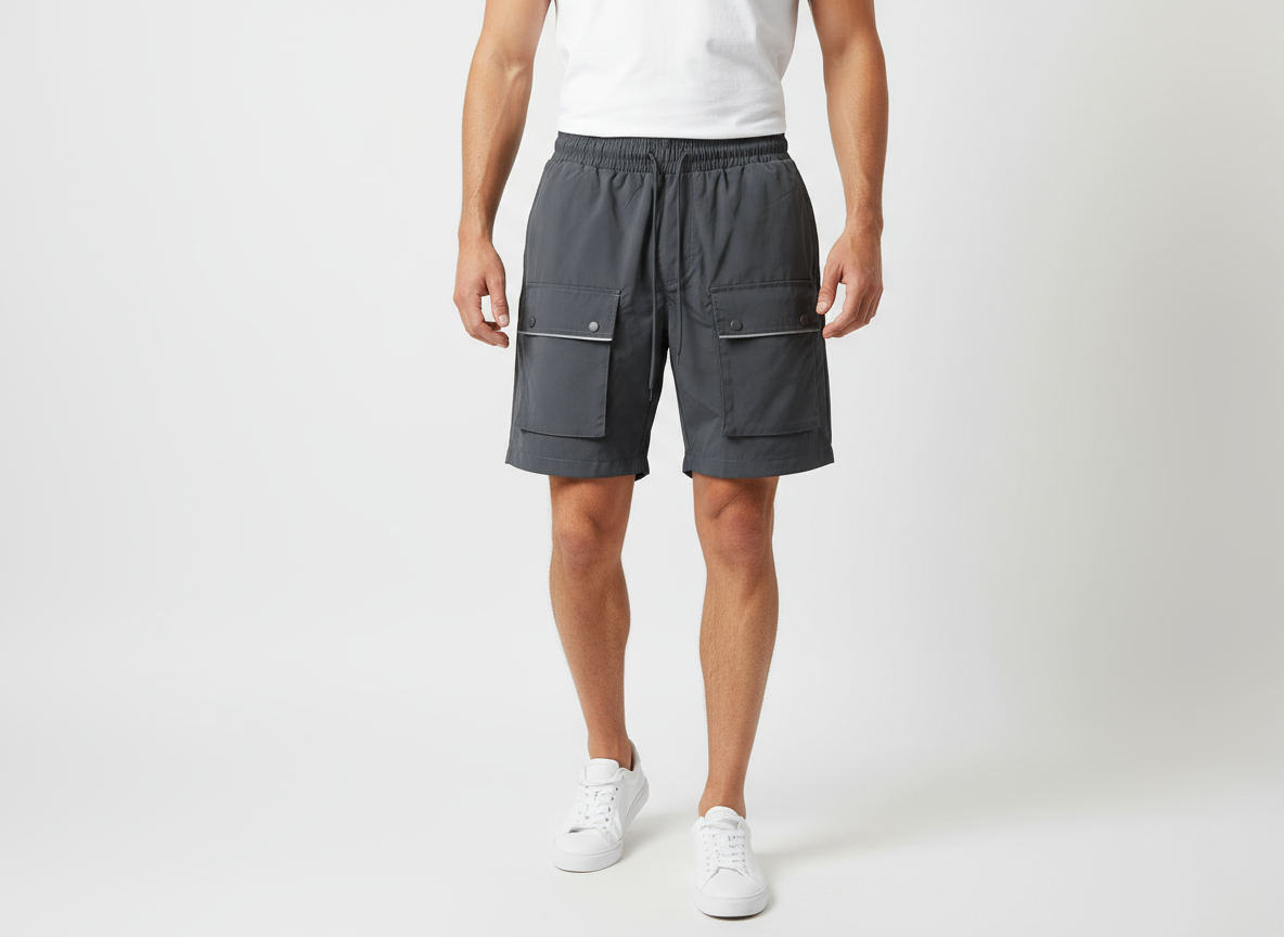 Hudson WindBreaker Nylon 6 Inch Shorts (Grey) U