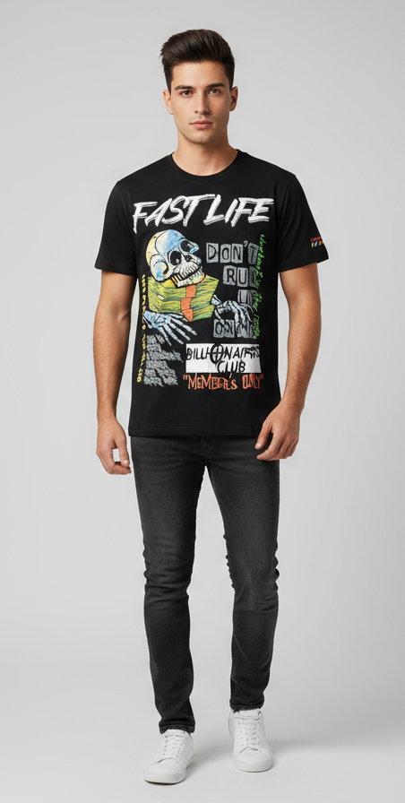 Create 2mrw Fast Life Tee--Black U