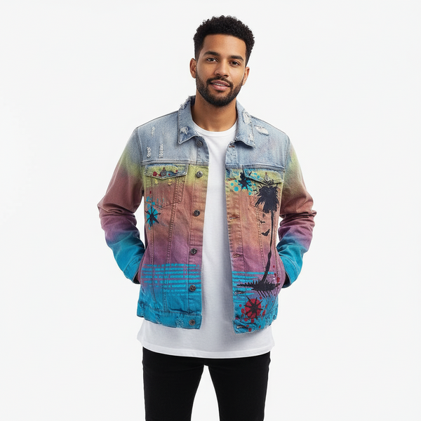 Iro Ochi Para Dice Denim Jacket U