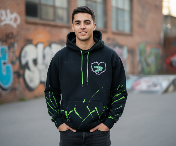 Flee Zone "Paint Splatter" Hoody --Read Description U