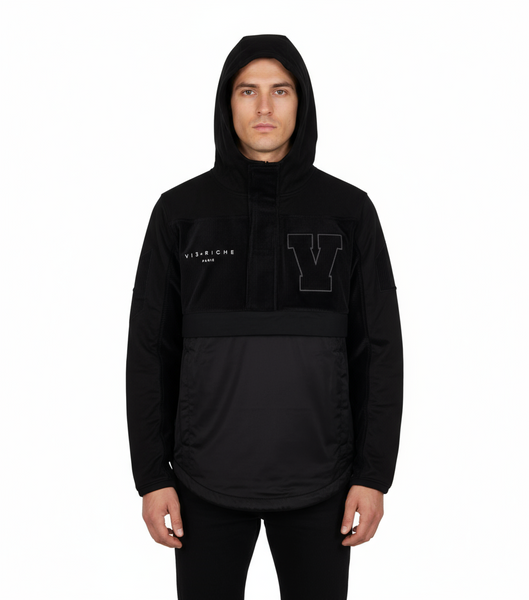 Vie Riche Black Varsity Pullover