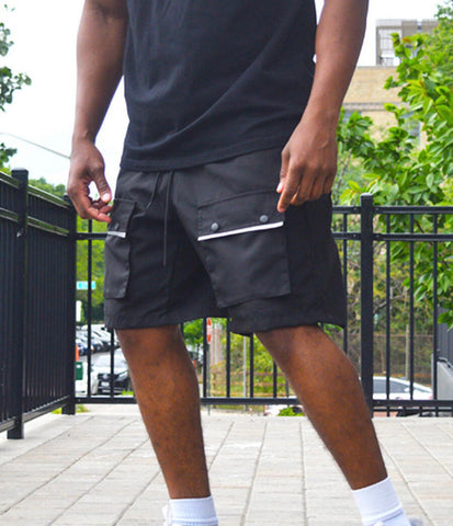 Hudson Nylon Cargo Shorts (Black)