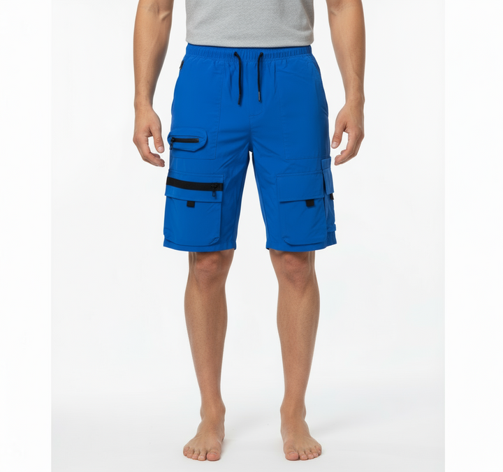American Stitch Windbreaker Nylon 6 Inch Pocket Shorts (Blue)