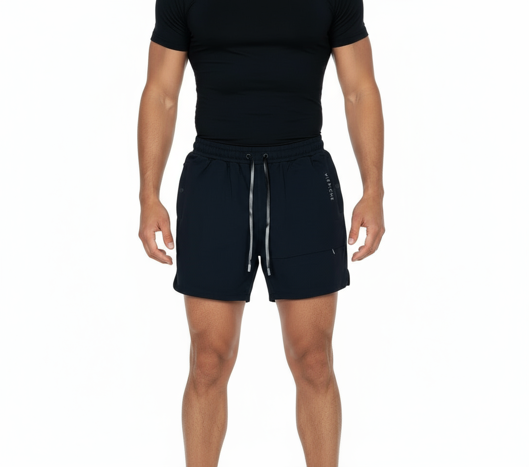 Vie Riche Black Cotton Shorts