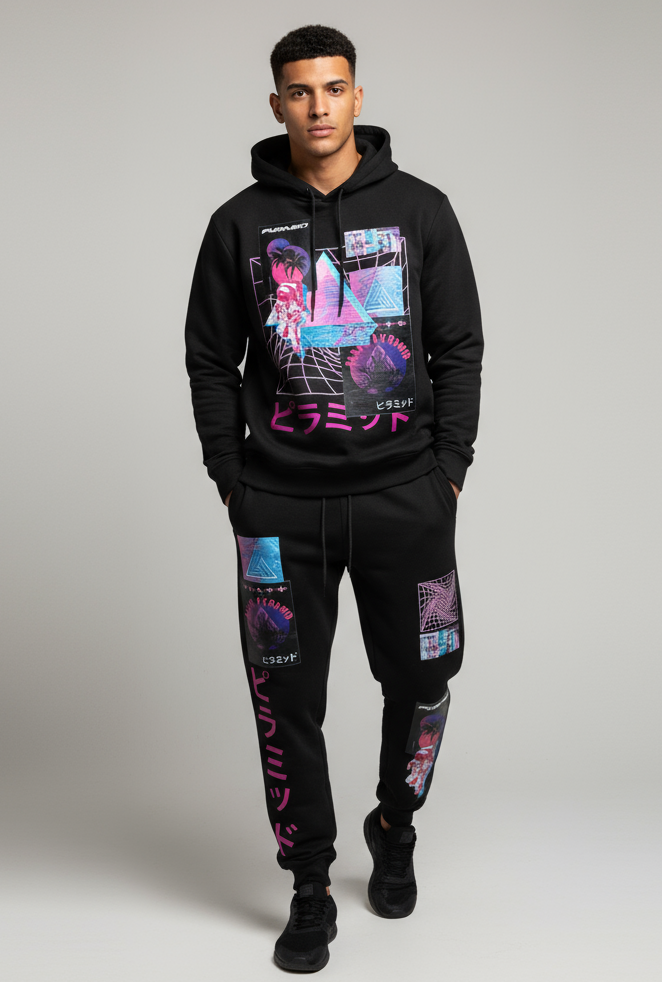 Black Pyramid Warped Reality SweatSuit U