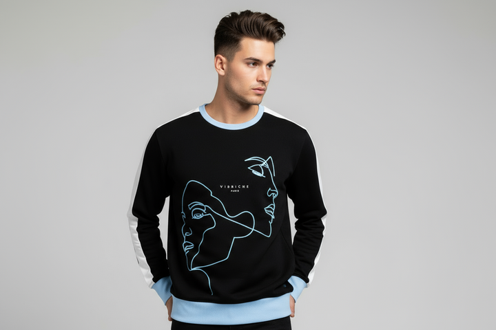 Vie Riche Line Art Crewneck U
