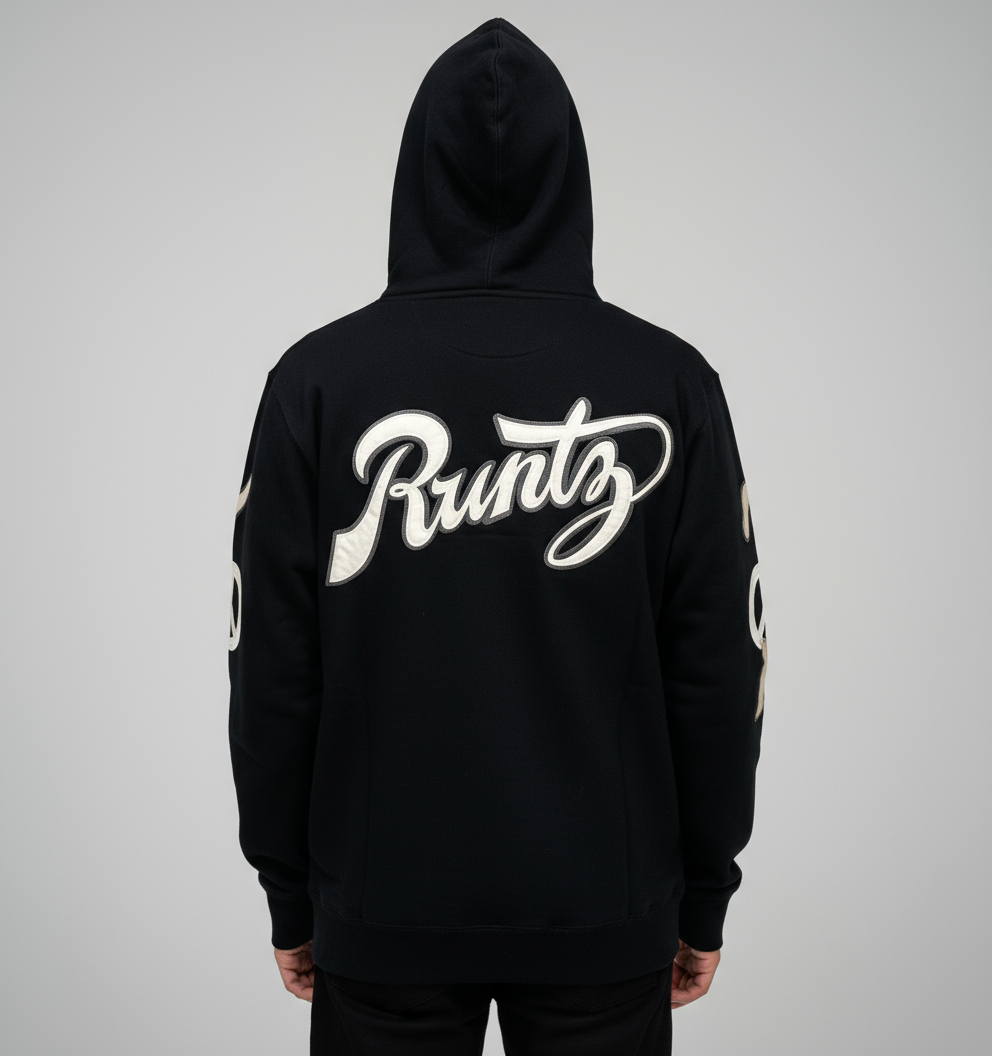 Peace, Love, Runtz Zip Down Embroidered and Patch Hoody U